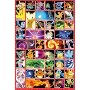 Poster Pokémon - moves, (61 x 91.5 cm)