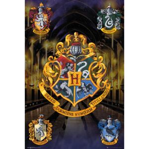 Poster Harry Potter - Crests, (61 x 91.5 cm)