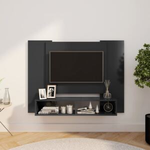 Wall TV Cabinet Grey 120x23.5x90 cm Chipboard
