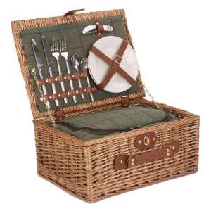 Willow Premium FH068 2 Person Green Tweed Hamper FH068