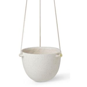 Speckle Large Hanging pot - / Stoneware - Ø 20.5 x H 14.5 cm by Ferm Living White