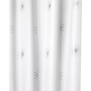 Croydex Patterned Textile Shower Curtain Stellar White