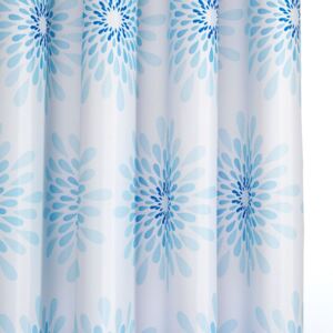 Croydex Patterned Textile Shower Curtain Splash White
