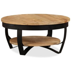 VidaXL Coffee Table Solid Rough Mango Wood 65x32 cm