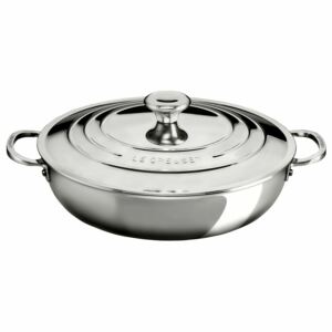 Le Creuset 30cm Signature Stainless Steel Shallow Casserole With Lid