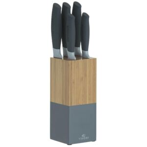 Viners Horizon Grey 6 Piece Knife Block Set