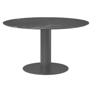 2.0 Round table - / Ø 130 cm - Marble by Gubi Black