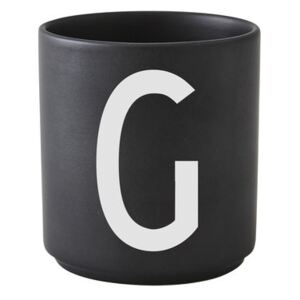 A-Z Mug - / Porcelain - Letter G by Design Letters Black