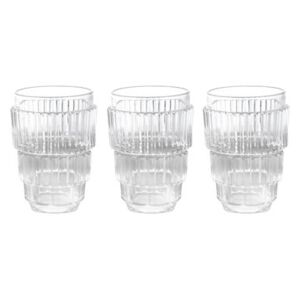 Machine Collection Glass - / Set of 3 - H 13 cm by Diesel living with Seletti Transparent