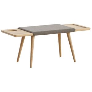 Baenk Bench - L 110 cm / Wood & fabric by Woud Beige/Natural wood