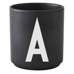 A-Z Mug - / Porcelain - Letter A by Design Letters Black