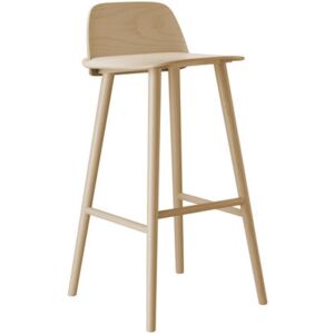 Nerd Bar chair - H 75 cm - Wood by Muuto Natural wood