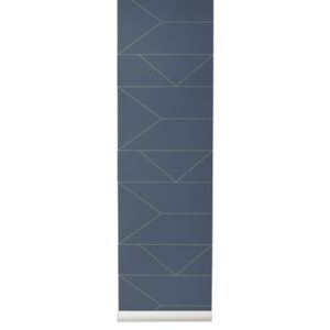 Lines Wallpaper - 1 panel - W 53 cm by Ferm Living Blue