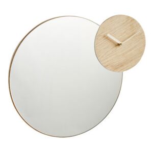 Timewatch Mirror - Clock - Ø 45 cm by Woud Natural wood