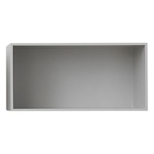 Mini Stacked 2.0 Shelf - / Large rectangulaire 49x24 cm / Avec fond by Muuto Grey