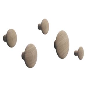 The Dots Wood Hook - / Set of 5 by Muuto Natural wood