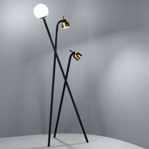Tripod Floor lamp - / LED - H 173 cm by Fontana Arte Black/Gold