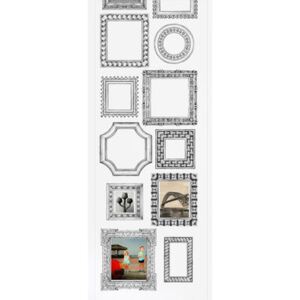 Cadres verticaux Wallpaper - 1 panel by Domestic White/Black