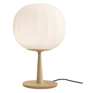 Lita Table lamp - / LED - Ø 30 cm by Luceplan White/Natural wood