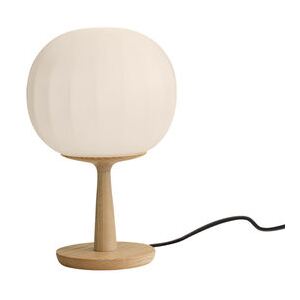 Lita Table lamp - / LED - Ø 18 cm by Luceplan White/Natural wood