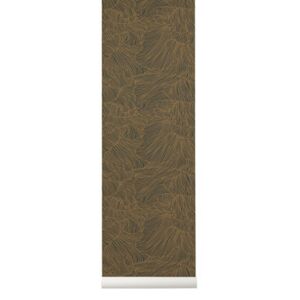 Coral Wallpaper - / 1 roll - Width 53 cm by Ferm Living Green/Gold