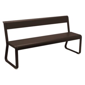 Bellevie Bench with backrest - L 161 cm / 4 persons by Fermob Brown