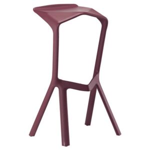 Miura Bar stool - H 78 cm - Plastic by Plank Red