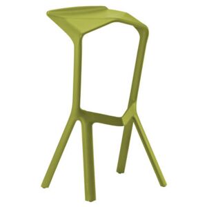 Miura Bar stool - H 78 cm - Plastic by Plank Yellow