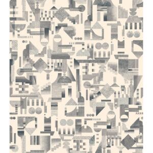Utopia Ascending Wallpaper - / 1 roll - Width 52 cm by Petite Friture Beige