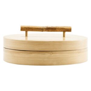 Bamboo Box - / Ø 20 x H 6 cm by House Doctor Natural wood
