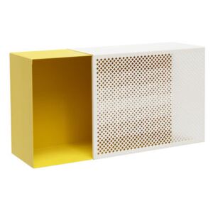 Perfo Ho Shelf - Microperforated sheet metal - 60 x 31 cm by Presse citron Yellow/Beige