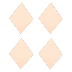 Diamond Wall mirror - / Set of 4 - 16 x 22 cm by House Doctor Pink
