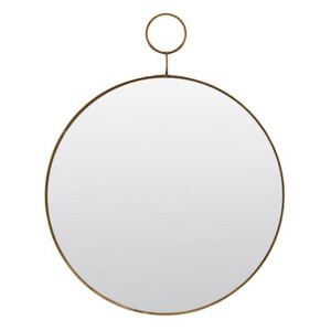 The loop Wall mirror - / Brass - Ø 32 cm by House Doctor Gold/Mirror/Metal