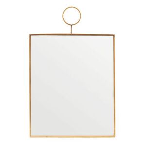 The Loop Wall mirror - / Brass - 25 x 30 cm by House Doctor Gold/Mirror/Metal