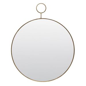 The Loop Round Wall mirror - / Brass - Ø 38 cm by House Doctor Gold/Mirror/Metal