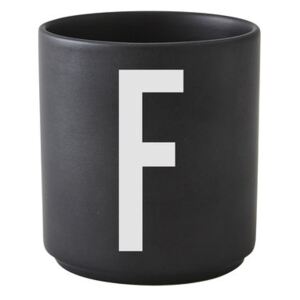 A-Z Mug - / Porcelain - Letter F by Design Letters Black
