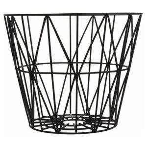Wire Medium Basket - Ø 50 x H 40 cm by Ferm Living Black