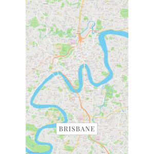 Map Brisbane color, POSTERS