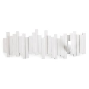 Sticks Wall coat rack - / 5 folding hooks - L 48 cm by Umbra White