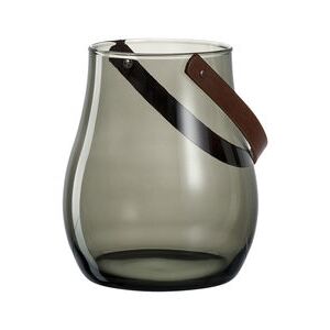 Giardino Candle holder - / Fabriqué main - Ø 19 x H 22 cm by Leonardo Grey/Transparent