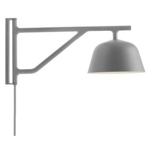 Ambit Wall light with plug - / Rotating arm - L 41 cm by Muuto Grey