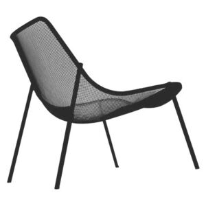 Round Low armchair by Emu Black