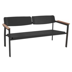 Shine Bench with backrest - 2 seaters / L 147 cm by Emu Black