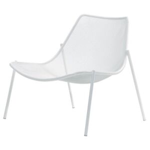 Round Low armchair by Emu White