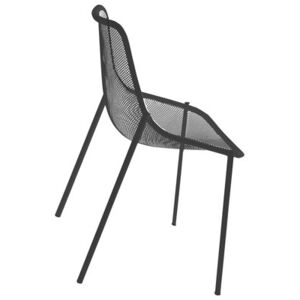 Round Stacking chair - Metal by Emu Black