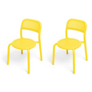 Toní Stacking chair - / Set of 2 - Perforated aluminium by Fatboy Yellow