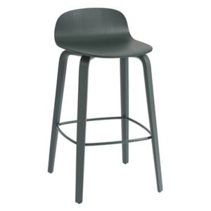 Visu Bar stool - / Wood - H 65 cm by Muuto Green