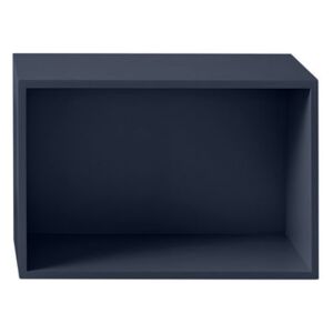 Stacked 2.0 Shelf - / Large rectangular 65x43 cm / With back by Muuto Blue
