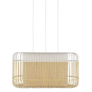 Bamboo Oval Pendant - / XL - 78 x 45 x H 40 cm by Forestier White/Natural wood