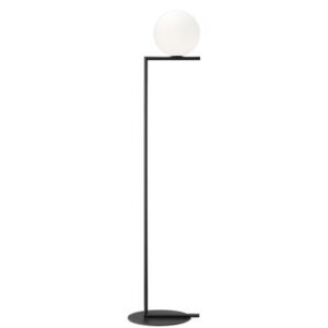 IC F1 Floor lamp - / H 135 cm by Flos White/Black